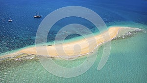 Aerial of a destination island in the Whitsundays