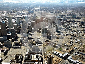 Aerial Downtown Denver