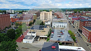 Aerial drone footage, Jamestown, New York State