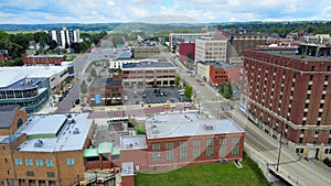 Aerial drone footage, Jamestown, New York State