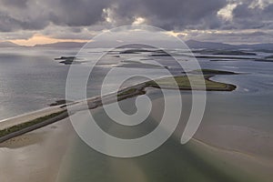 Aerial drone image of Clew Bay, Mayo, Ireland photo