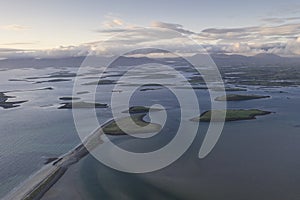 Aerial drone image of Clew Bay, Mayo, Ireland photo