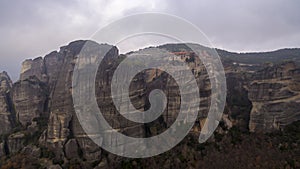 Aerial drone image of Meteora