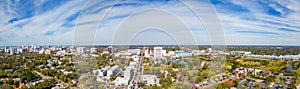 Aerial drone photo Downtown Sarasota and Payne Park