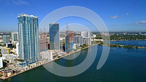 Aerial drone photo Edgewater Miami Florida USA