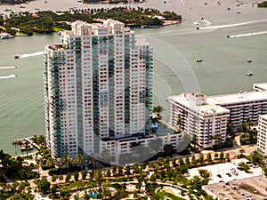 Aerial drone photo of The Floridian Miami Beach Condominium complex