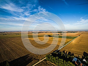 Aerial drone photo - Illinois corn farm