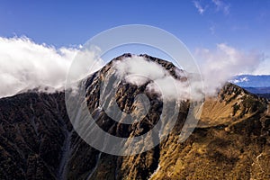 Aerial drone photo - Mt. Kita of the Southern Japanese Alps.