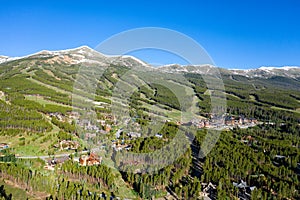 Aerial drone photo - Rugged Rocky Mountains of Breckenridge, Colorado.