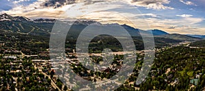 Aerial drone photo - Rugged Rocky Mountains of Breckenridge, Colorado.