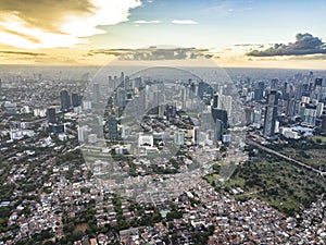 Jakarta, aerial photograph photo