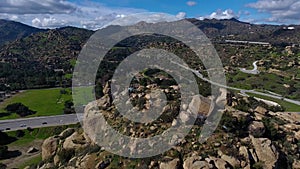 Aerial drone pullback shot of stoney point park in 4k 30 fps