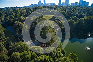 Aerial drone shot of Piedmont Park