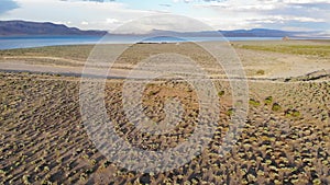 Aerial Drone Shot of Pyramid Lake in Northern Nevada