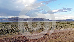 Aerial Drone Shot of Pyramid Lake in Northern Nevada