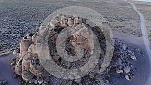 Aerial Drone Shot of Pyramid Lake in Northern Nevada