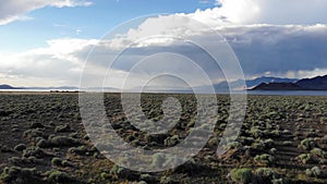 Aerial Drone Shot of Pyramid Lake in Northern Nevada