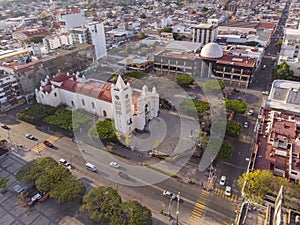 Aerial Drone Shot of San Marcos Cathedral - Tuxtla Gutierrez, Chiapas, Mexico photo