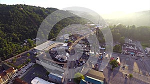 Aerial drone video Gatlinburg Tennessee