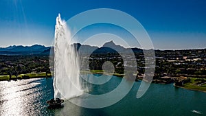 Aerial, Drone View of Fountain Hills, Arizona Park