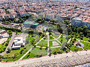 Aerial Drone View of Istanbul Kadikoy Square