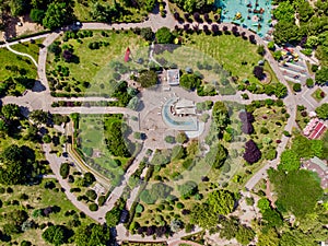 Aerial Drone View of Kadikoy Goztepe Freedom Garden Park in Istanbul / Ozgurluk Parki. photo