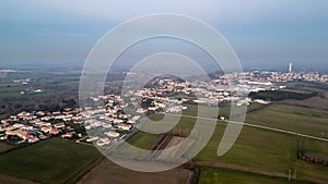 Aerial drone view of La Chaize Giraud, France near Bretignolles sur mer