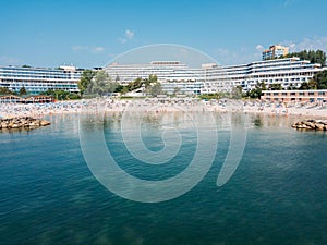 Aerial Drone View Of Neptun-Olimp Resort On The Black Sea In Romania