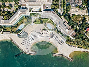 Aerial Drone View Of Neptun-Olimp Resort On The Black Sea In Romania