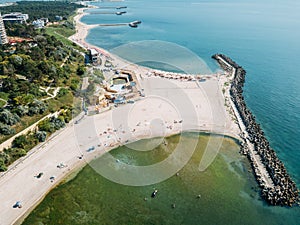 Aerial Drone View Of Neptun-Olimp Resort On The Black Sea In Romania