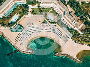 Aerial Drone View Of Neptun-Olimp Resort On The Black Sea In Romania