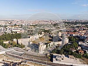 Aerial Drone View of Yedikule Fortress in Istanbul / Turkey.