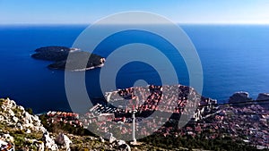 Aerial Dubrovnik from Dubrava viewpoint