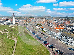 Aerial from Egmond aan Zee in the Netherlands photo