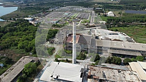 aerial factory chimney