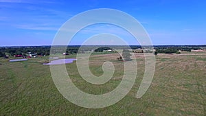 Aerial farmland flyover