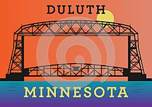 Aerial Ferry Bridge on Duluth