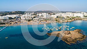 Aerial Fig tree bay, Protaras, Cyprus