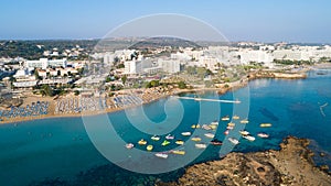 Aerial Fig tree bay, Protaras, Cyprus