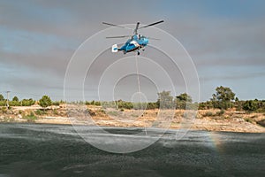 Aerial Fire Fighting: Firefighter Helicopter in Action