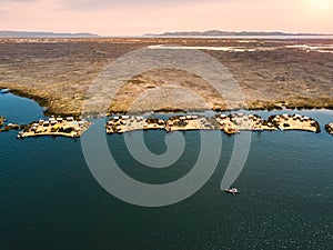 Aerial of floating islands