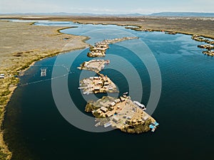 Aerial of floating islands