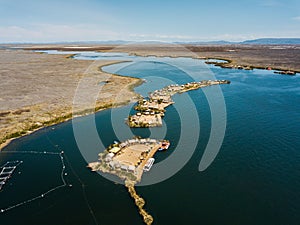 Aerial of floating islands