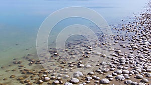 Aerial footage of ancient Stromatolites