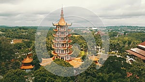 Aerial footage of Avalokitesvara pagoda