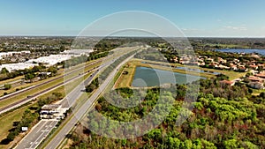 Aerial footage Daniel Webster Western Beltway Kissimmee FL