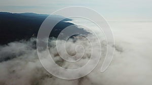 Aerial Footage of Fog Blanketing California Coastline