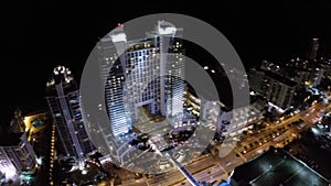 Aerial footage of Hollywood Florida