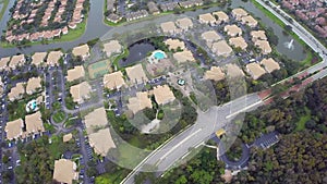 Aerial footage of a hosing community