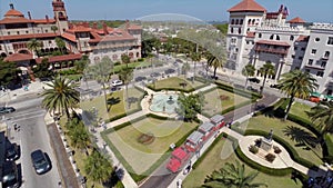 Aerial footage Lightner Museum St augustine 3